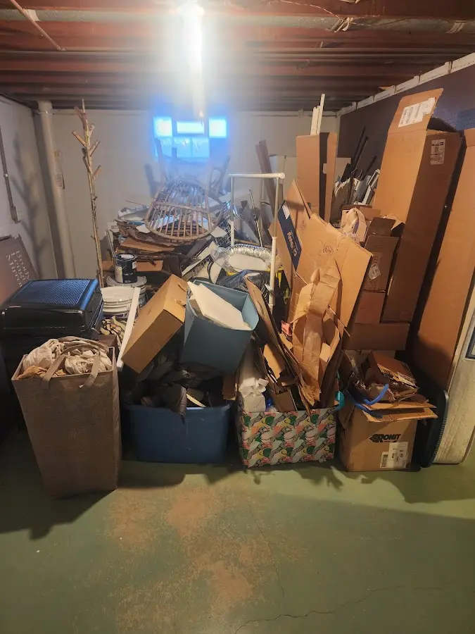 Roll-off dumpster container at job site for Cleanout Dumpster Rental in Tulpehocken